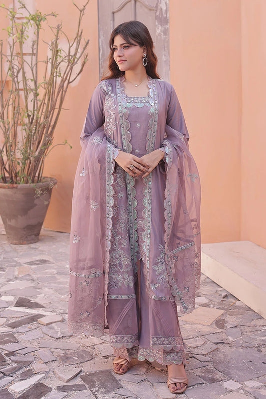 Embroidered Silk Coat Style Kurta & Plazzo Set | 3-Piece