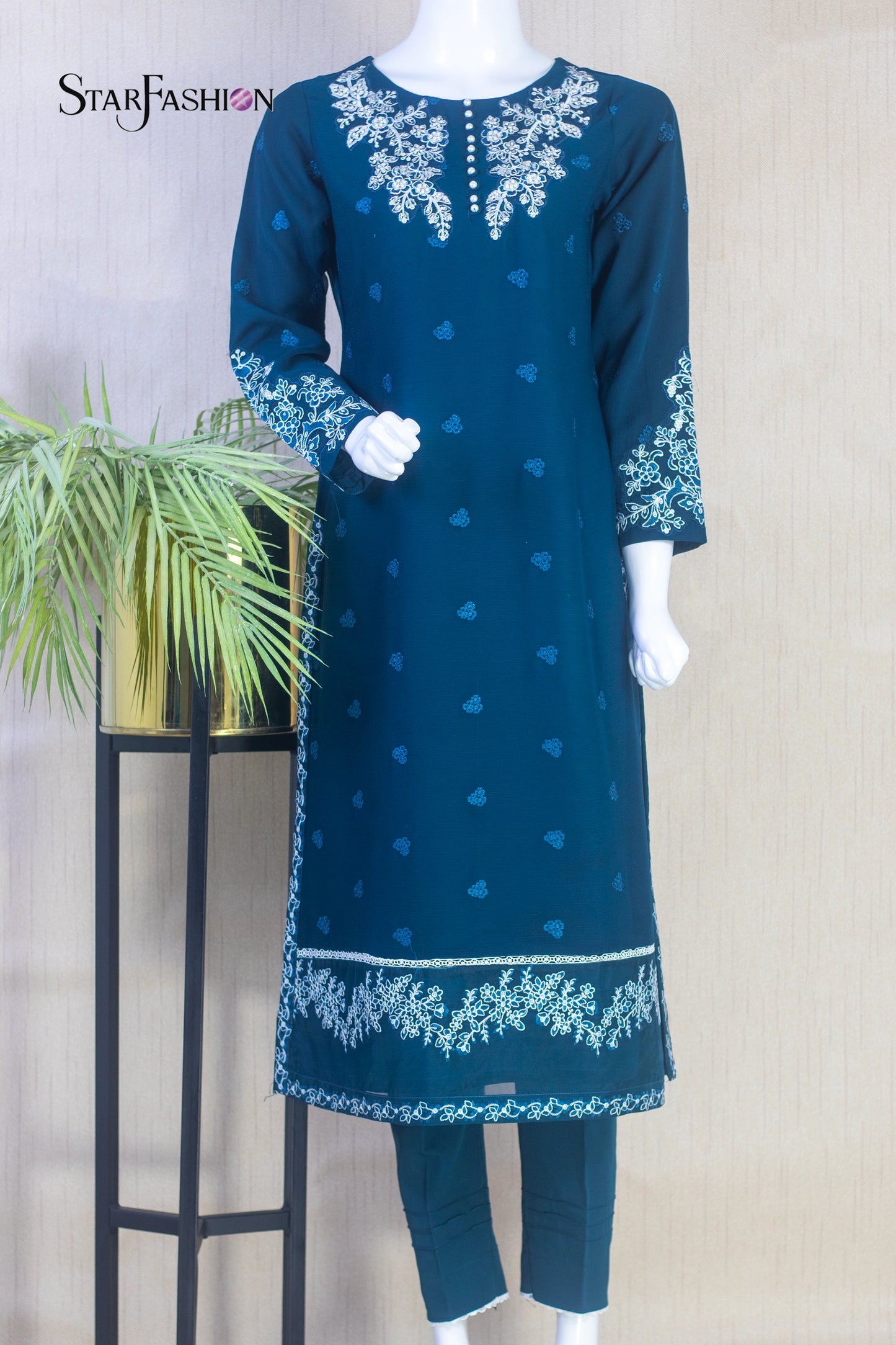 Elegant Chiffon Straight Shirt Set with Dupatta