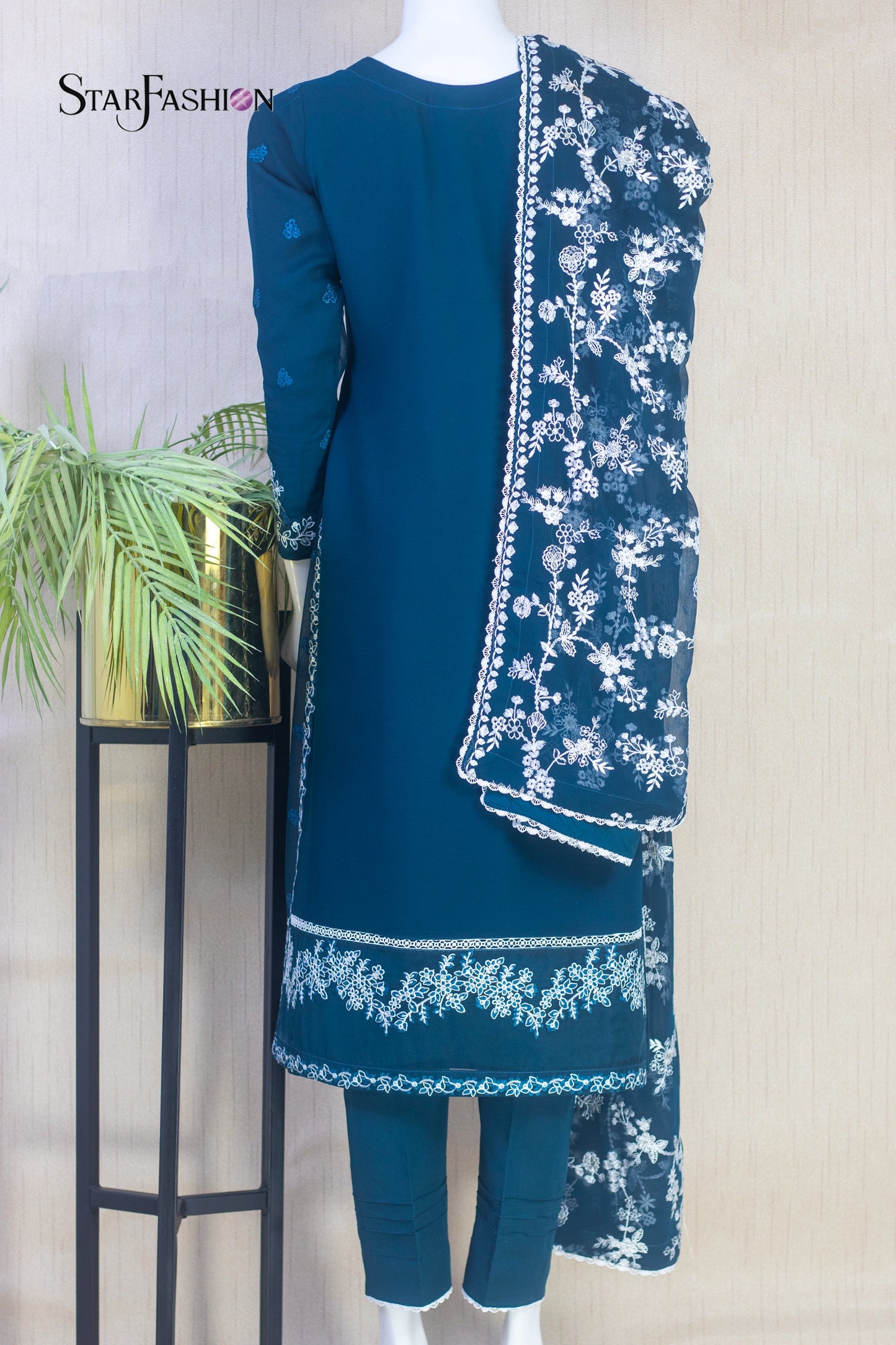 Elegant Chiffon Straight Shirt Set with Dupatta
