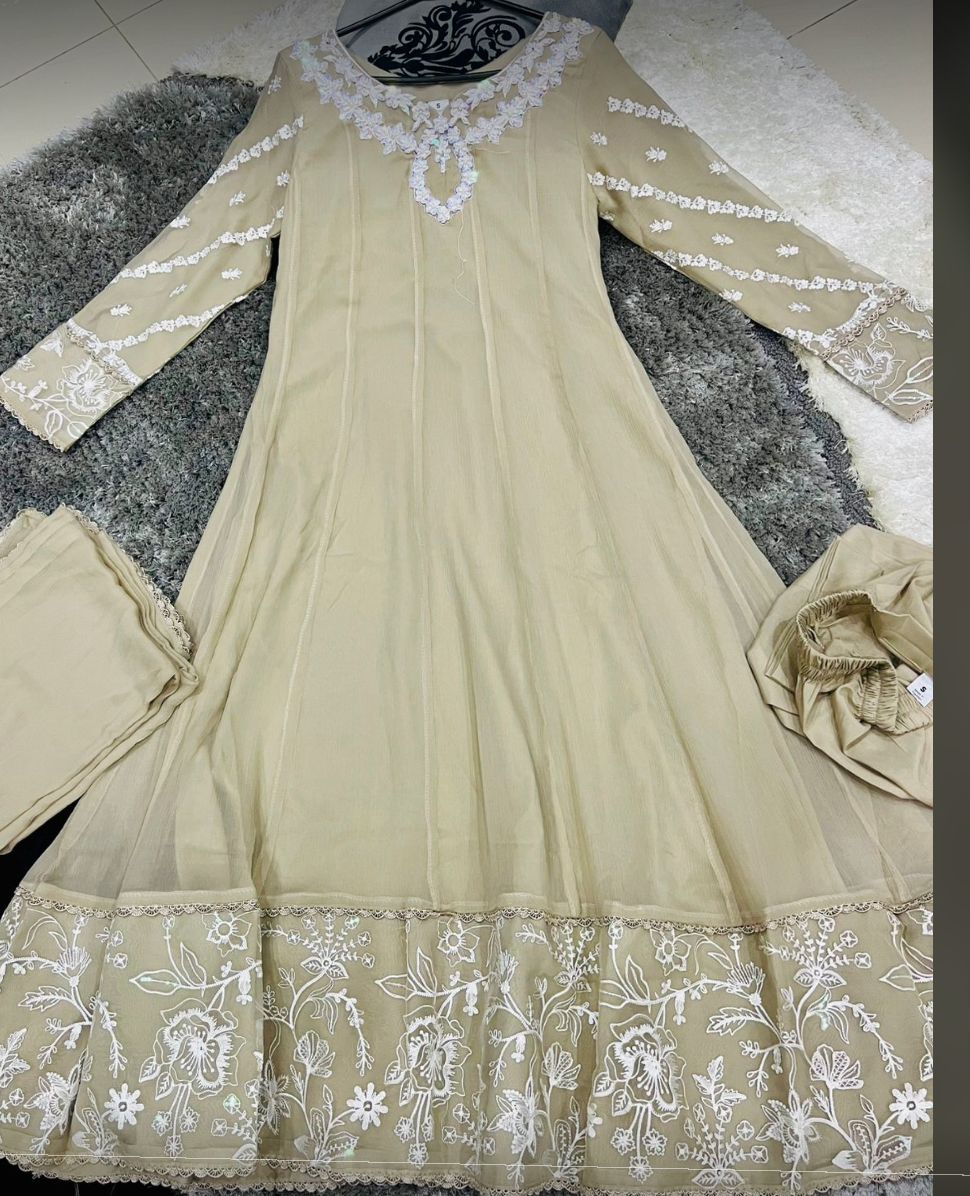Chiffon frock and Duppatta