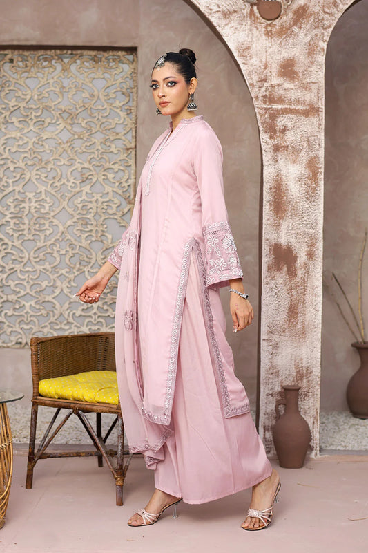 Elegant Straight Kurta Suit with Chiffon Dupatta