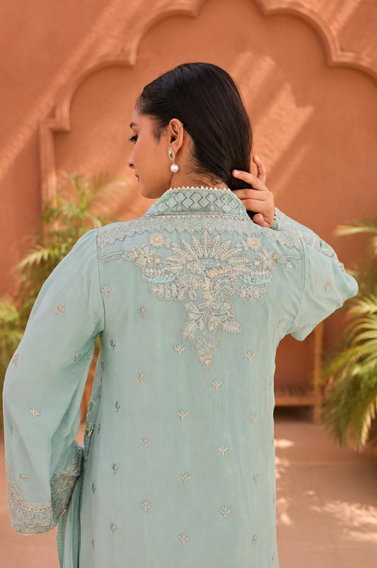 Ice Blue | 3-peice embroidered