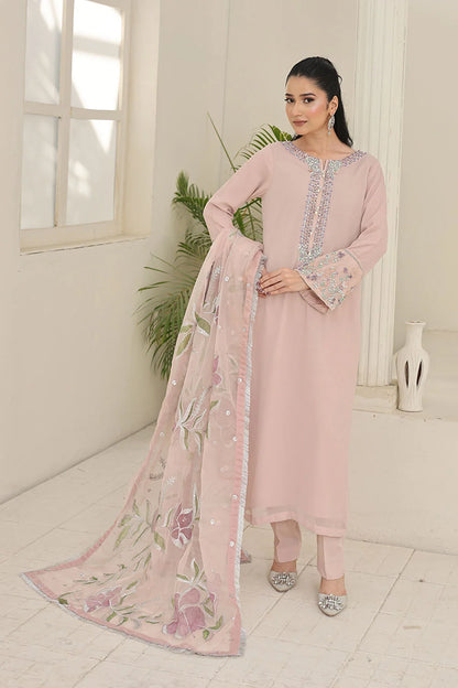 Timeless Festive Elegance – Embroidered Silk Straight Kurta Set SF-2430