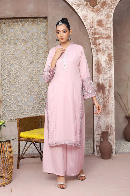 Elegant Straight Kurta Suit with Chiffon Dupatta