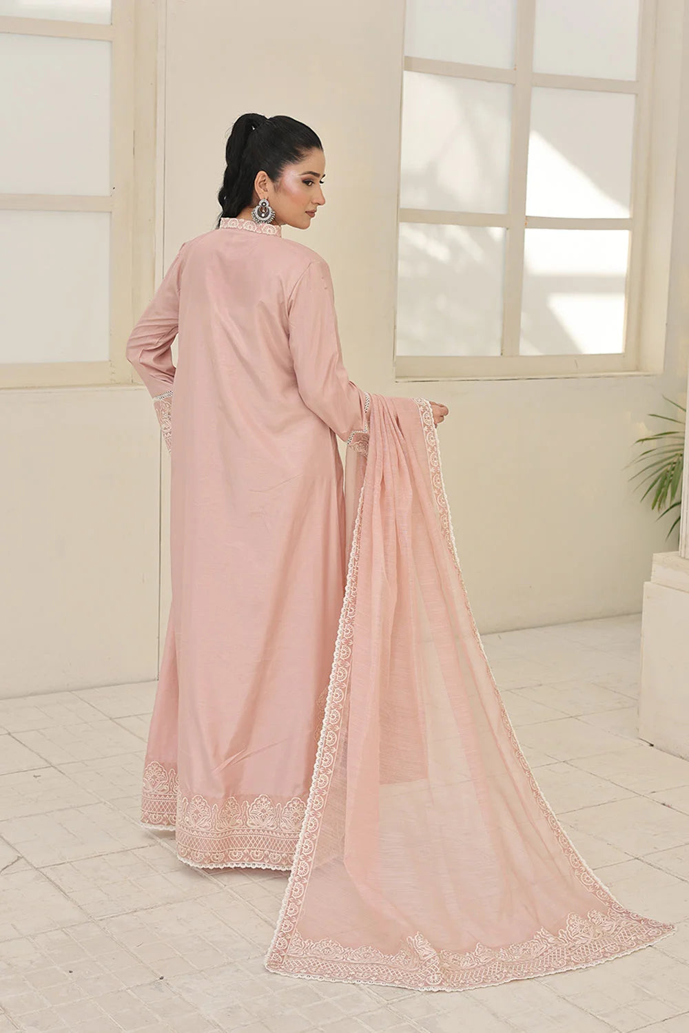 Made for Celebrations – Embroidered A-Line Silk 3-Piece Set