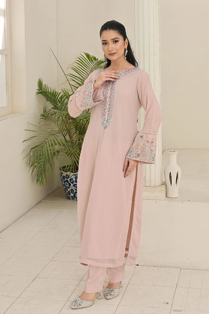 Timeless Festive Elegance – Embroidered Silk Straight Kurta Set SF-2430