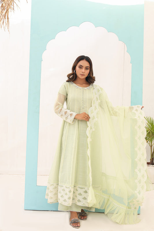 Lime Green Chiffon Dress
